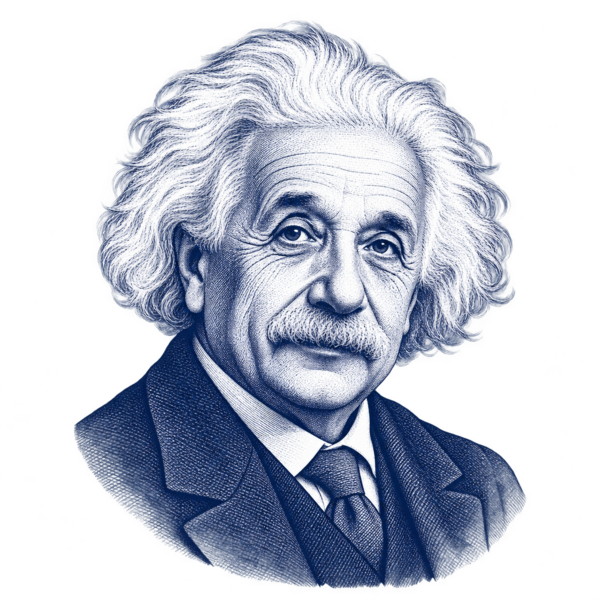 Portrait illustré d’Albert Einstein